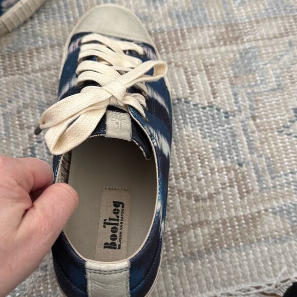 John Varvatos Men's Vulcanized Tie-dye Printed Sneakers In Vapor Grey size 9.5 - Picture 10 of 10